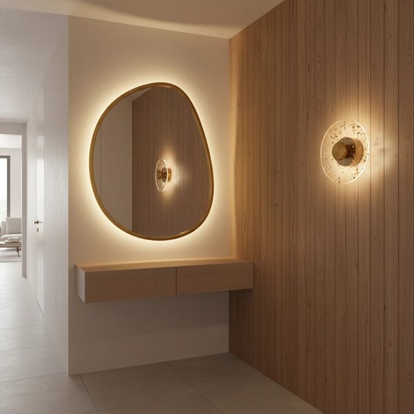 Stenska svetilka LED APP1795-W Brush Gold
