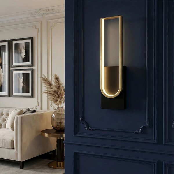 Stenska svetilka LED APP1782-W Brush Gold/Black