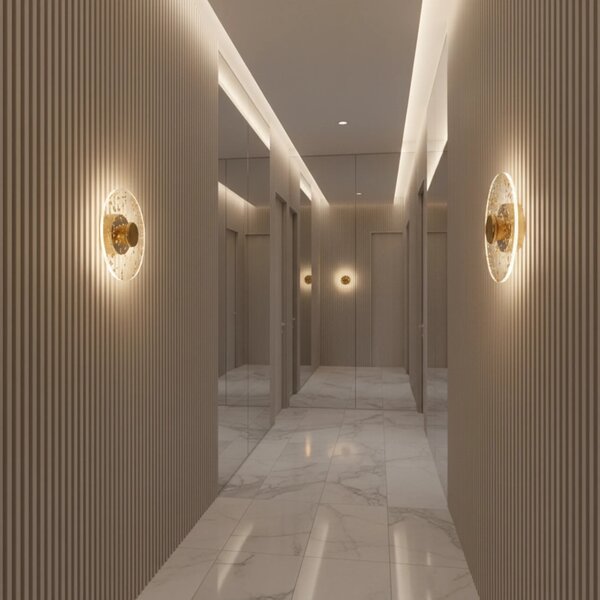 Stenska svetilka LED APP1795-W Brush Gold