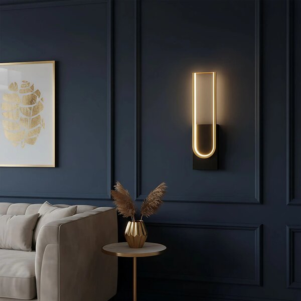 Stenska svetilka LED APP1782-W Brush Gold/Black