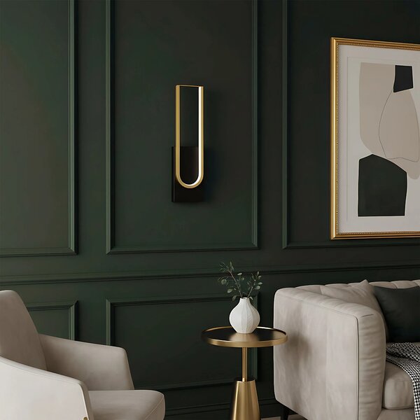 Stenska svetilka LED APP1782-W Brush Gold/Black