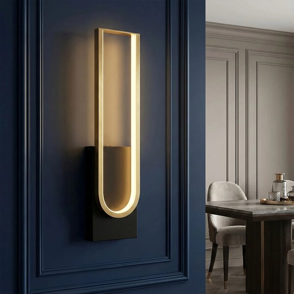 Stenska svetilka LED APP1782-W Brush Gold/Black