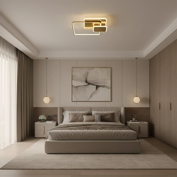 Stropna svetilka APP1714-C Brush Gold LED