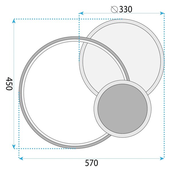 Stropna svetilka APP1709-C Black LED