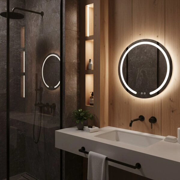Stensko ogledalo LED 50cm Modern