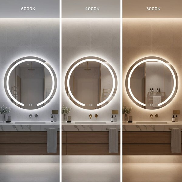 Stensko ogledalo LED 50cm Modern