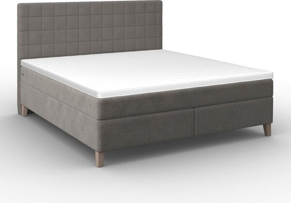 Bessagi Home Postelja Boxspring Olivia, Siva, 180x200