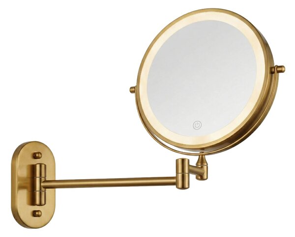 Stensko ogledalo LED Glow Old Gold