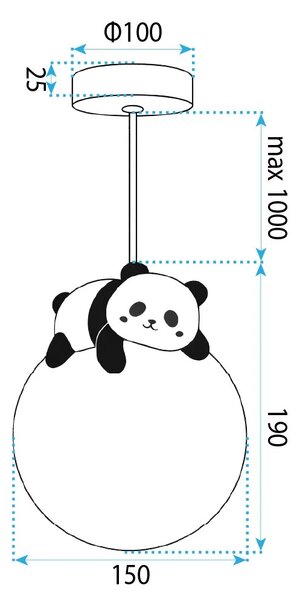 Viseča svetilka PANDA G162-1CP