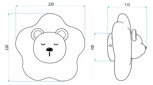 STENSKA SVETILKA LED G181-W WHITE BEAR