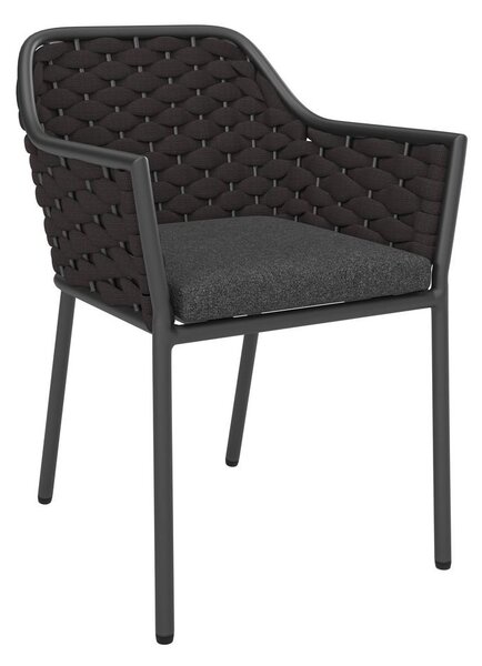 Mömax Vrtni Stol Louisa, Antracit, Aluminij