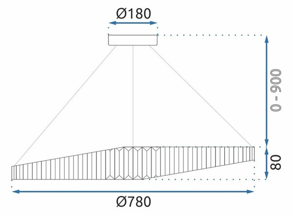 KRISTALNA STROPNA SVETILKA POD VODSTVOM APP1202-CP