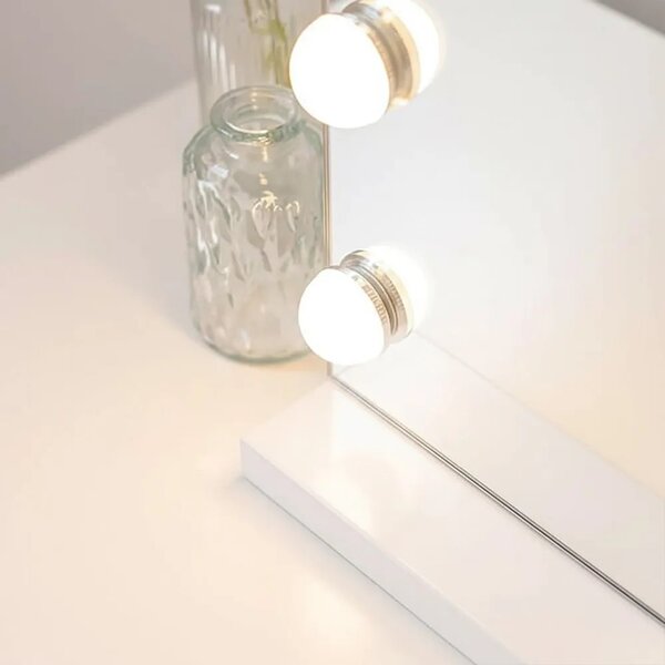 Stensko ogledalo LED HOLLYWOOD White