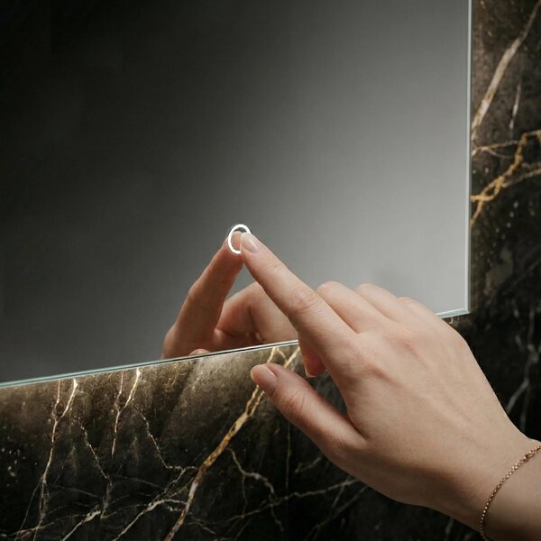 Stensko ogledalo LED 90x60cm TOP-1