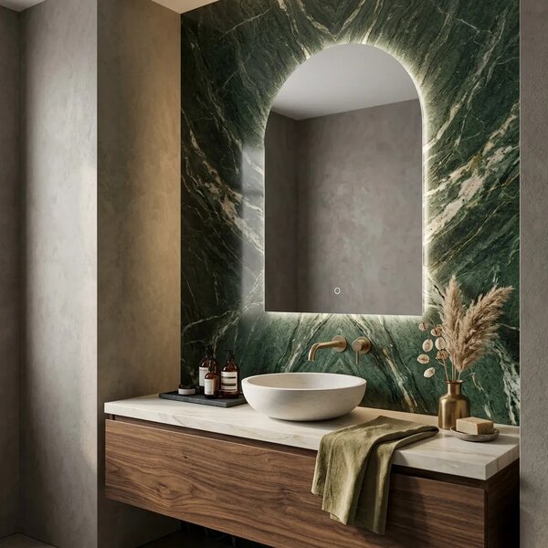 Stensko ogledalo LED 90x60cm TOP-1