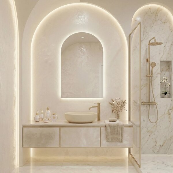 Stensko ogledalo LED 90x60cm TOP-1