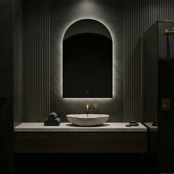 Stensko ogledalo LED 90x60cm TOP-1