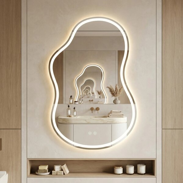 STENSKO LED OGLEDALO LED UNO DOUBLE 80x55 cm