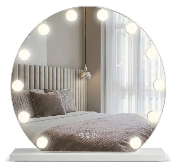 Stensko ogledalo LED HOLLYWOOD White 50 cm