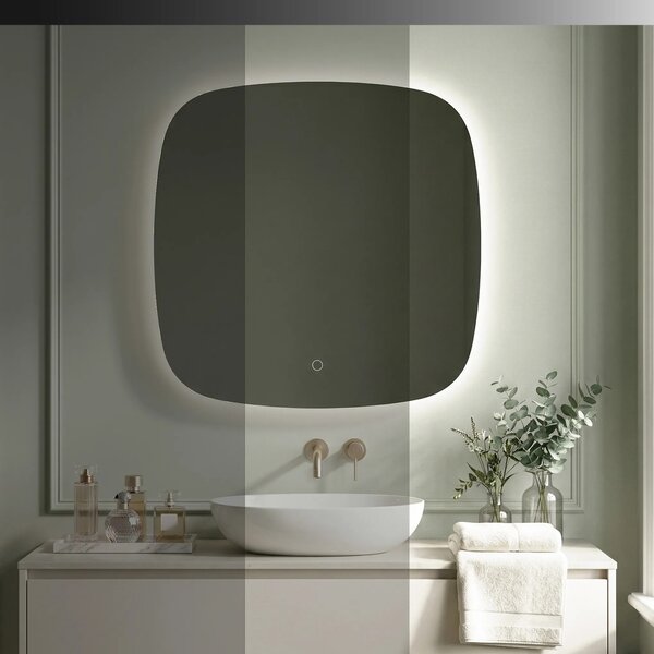 Stensko ogledalo LED 70x70cm TOP