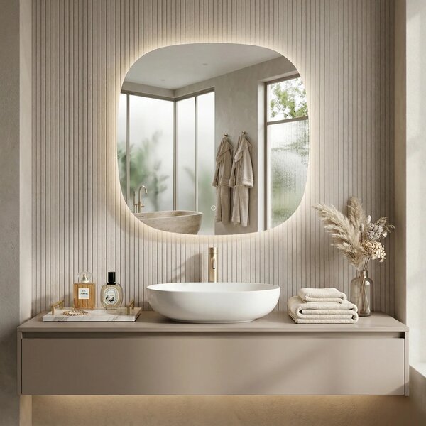 Stensko ogledalo LED 70x70cm TOP