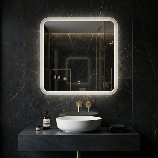 Stensko ogledalo LED 70x70cm TOP-2