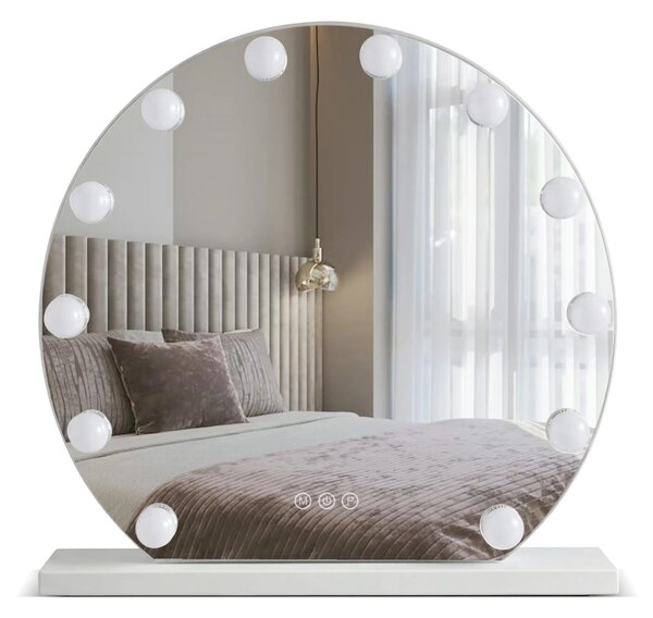 Stensko ogledalo LED HOLLYWOOD White 50 cm