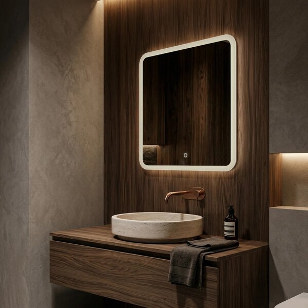 Stensko ogledalo LED 70x70cm TOP-2