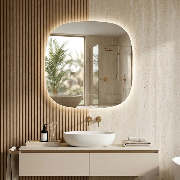 Stensko ogledalo LED 70x70cm TOP