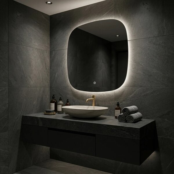 Stensko ogledalo LED 70x70cm TOP