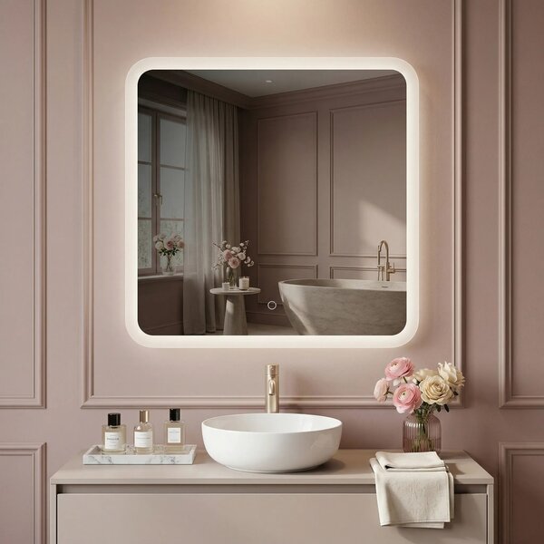 Stensko ogledalo LED 70x70cm TOP-2