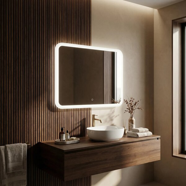 Stensko ogledalo LED 80x60cm TOP-3