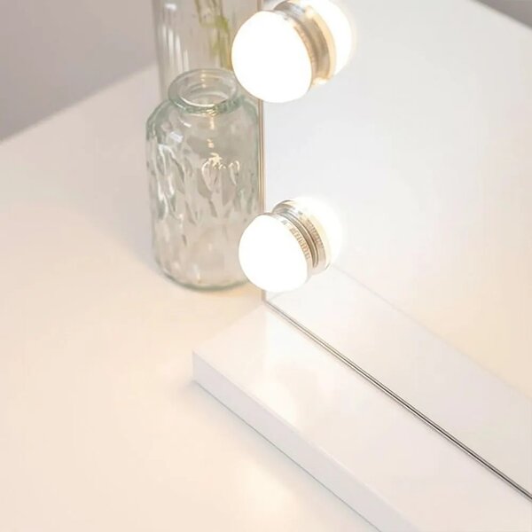 Stensko ogledalo LED HOLLYWOOD White 80x60