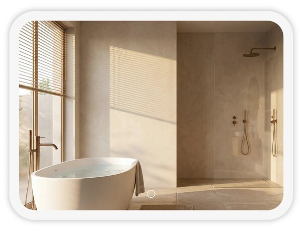 Stensko ogledalo LED 80x60cm TOP-3