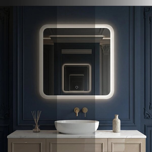 Stensko ogledalo LED 70x70cm TOP-2