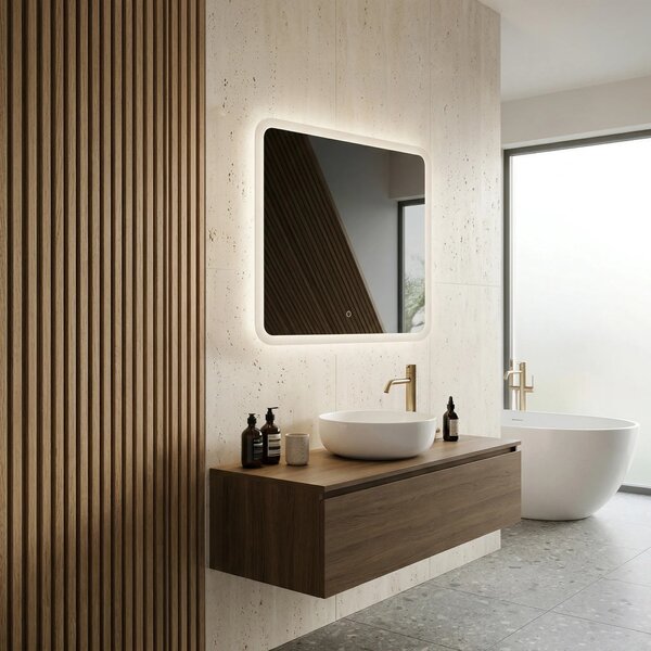 Stensko ogledalo LED 70x70cm TOP-2
