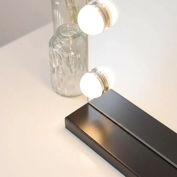 Stensko ogledalo LED HOLLYWOOD Black 80x60