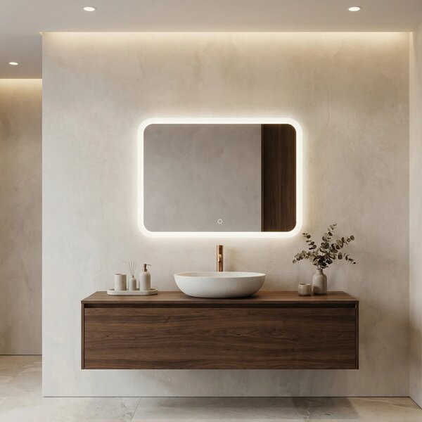 Stensko ogledalo LED 80x60cm TOP-3