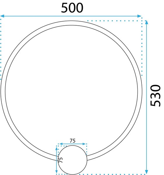 Stenska svetilka LED APP1390-CW GOLD 50cm