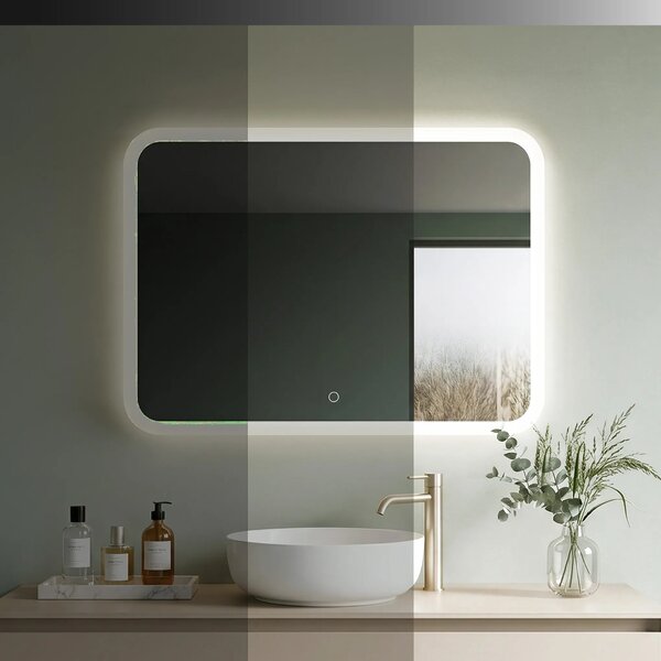 Stensko ogledalo LED 80x60cm TOP-3