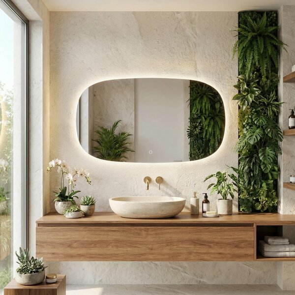 Stensko ogledalo LED 100x60cm TOP-4
