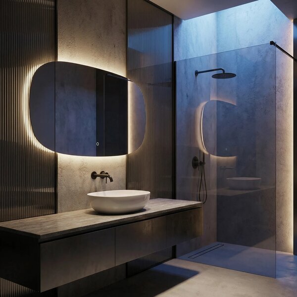 Stensko ogledalo LED 100x60cm TOP-4