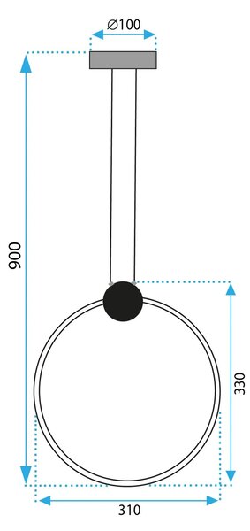 Stropna svetilka LED APP1394-CP OLD GOLD 30cm