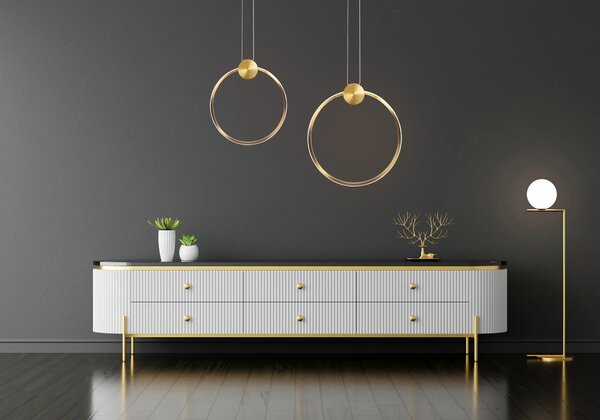 Stropna svetilka LED APP1394-CP OLD GOLD 30cm