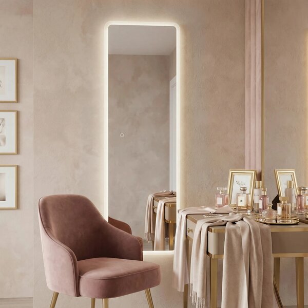 Stensko ogledalo LED 150x50cm MOL-SQ