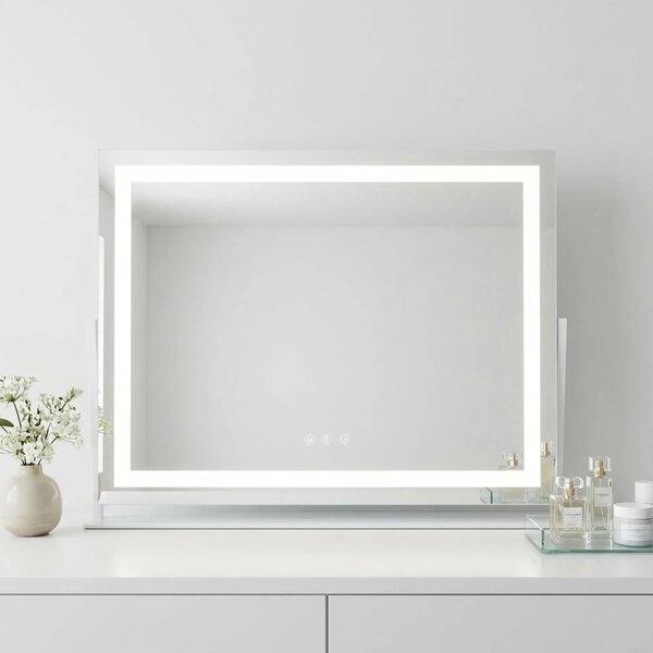 Stensko ogledalo LED STUDIO White 58x45