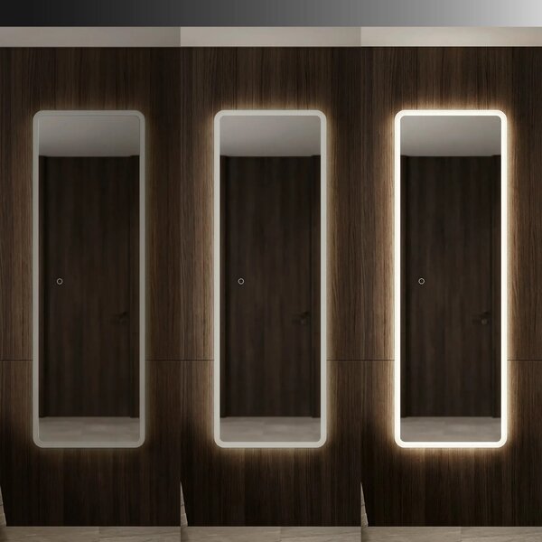 Stensko ogledalo LED 150x50cm MOL-SQ