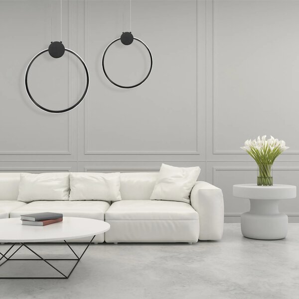 Stropna svetilka LED APP1392-CP BLACK 30cm