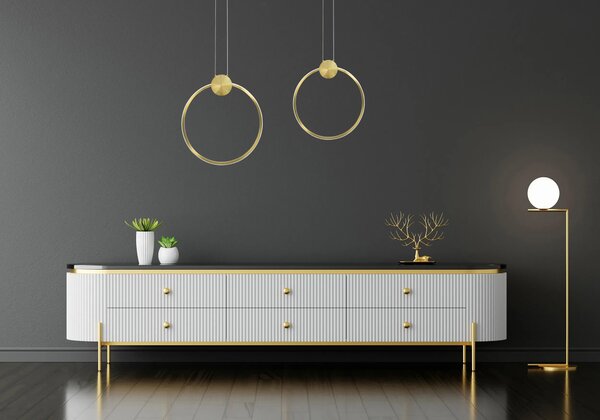 Stropna svetilka LED APP1393-CP GOLD 30cm