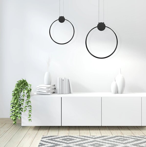 Stropna svetilka LED APP1392-CP BLACK 30cm